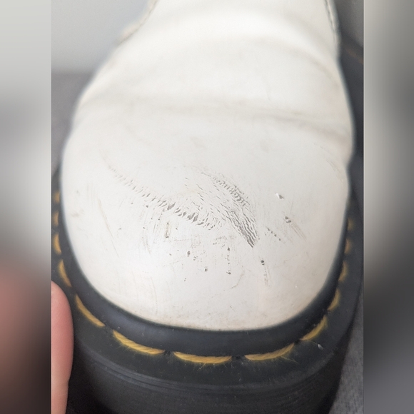 Dr Martens sz 8M 9W white leather platform chelsea boots - Air Wair - Picture 3 of 16